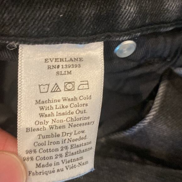 Everlane Men's Slim Stretch Jean Gray Wash Size 34x32 - Picture 9 of 11